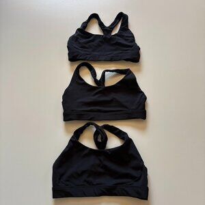 Athleta Black interval Sports Bras Set (a-c size; cups not included)